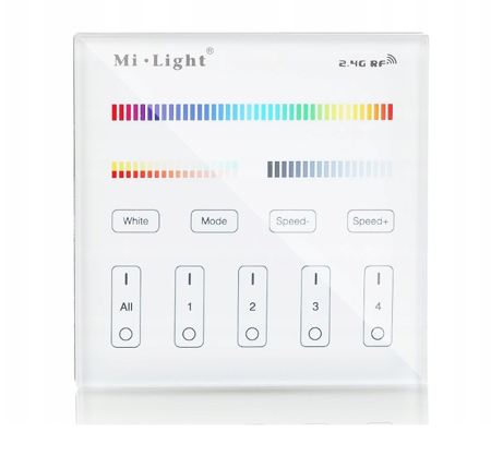 PANEL naścienny 4-STREFOWY RGB +WW+CW | biały FUTB4 MI-LIGHT Miboxer